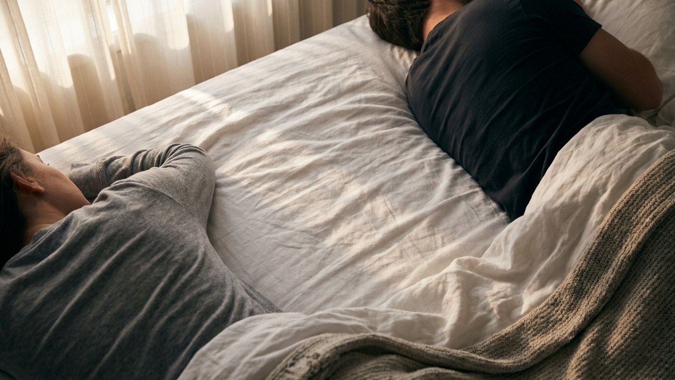 On dormait collés tout l'hiver : dès la première nuit chaude, la distance entre nos corps a dit ce qu'on n'osait pas formuler