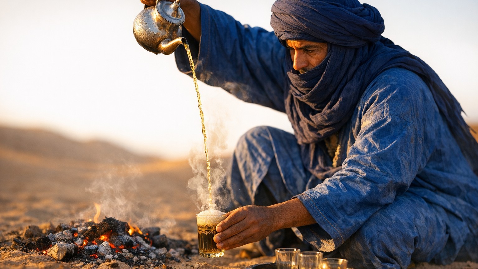 « Je pensais que c'était juste une tradition » : pourquoi les nomades du Sahara boivent du thé brûlant en pleine chaleur a...