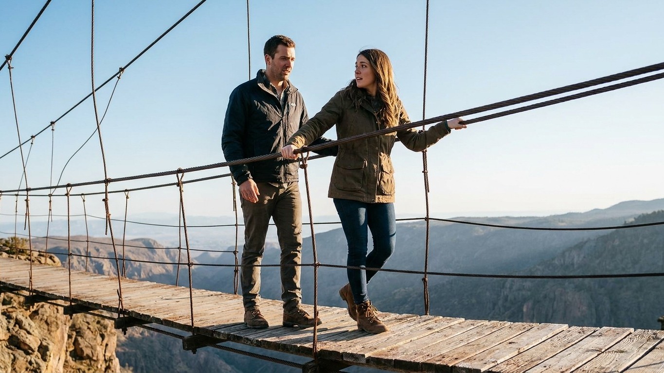 J'ai traversé un pont suspendu avec une inconnue juste pour la vue : en arrivant de l'autre côté, j'étais persuadé d'avoir...
