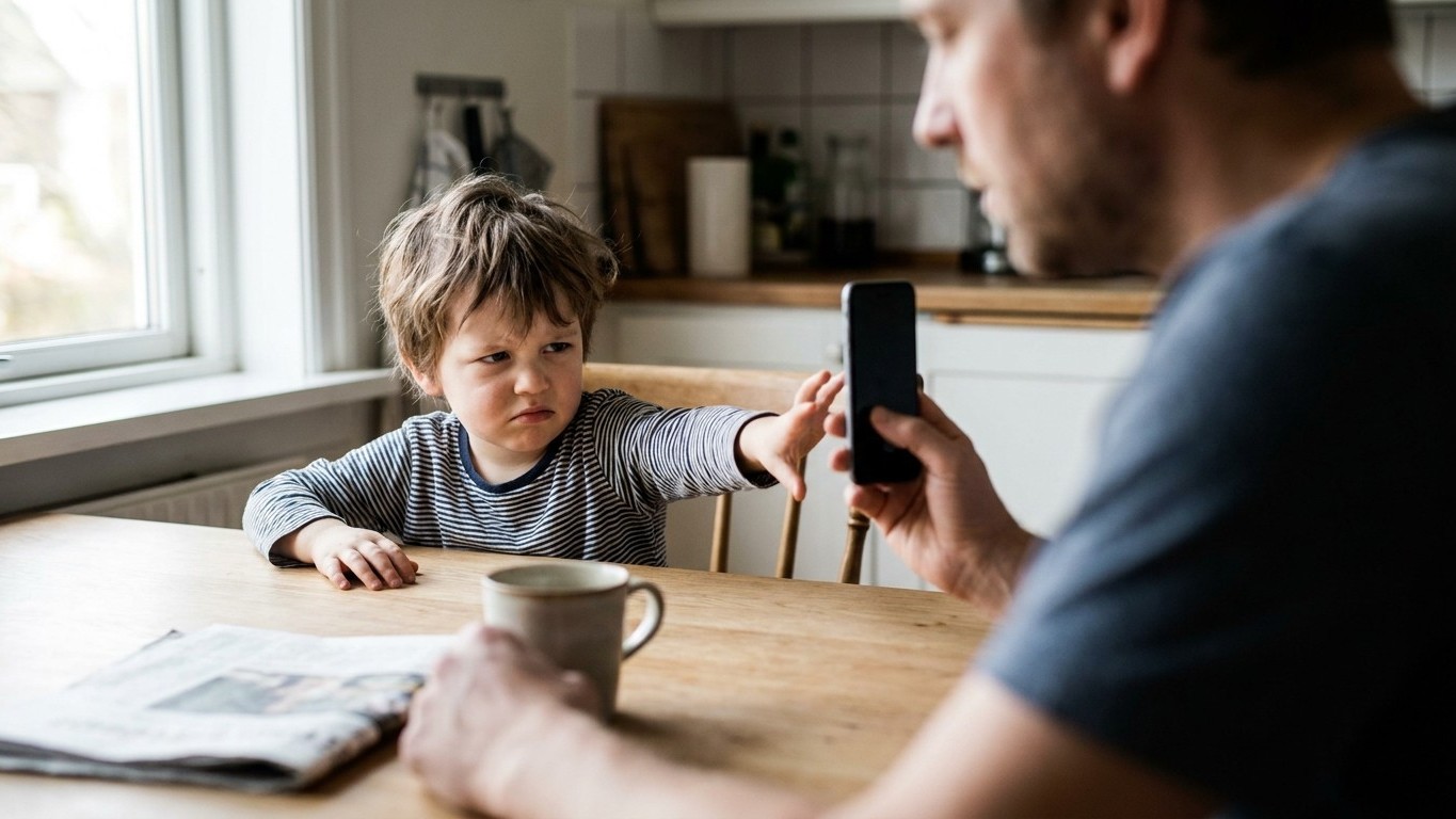 « Je pensais bien faire » : pourquoi répondre par monosyllabes à son enfant, écran en main, déclenche les cris en moins de...