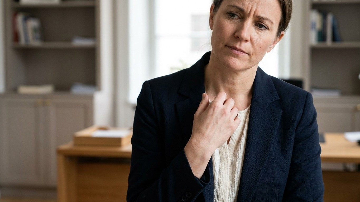 Prenez une grande inspiration et bloquez-la avant de parler à quelqu'un : c'est exactement le geste qui serre la poitrine ...